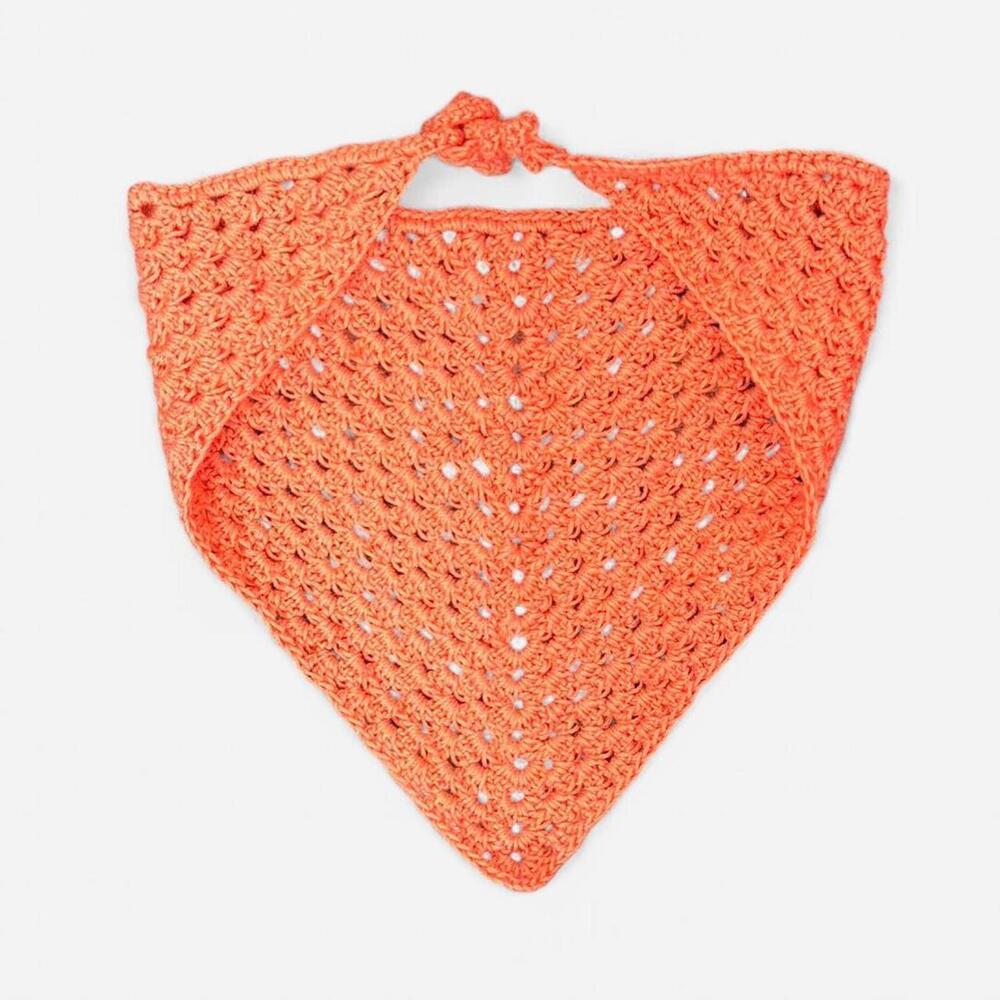 Crocheted handmade bandana
